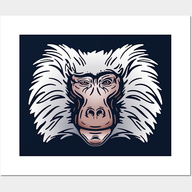 Baboon Wall Art by JunkyDotCom